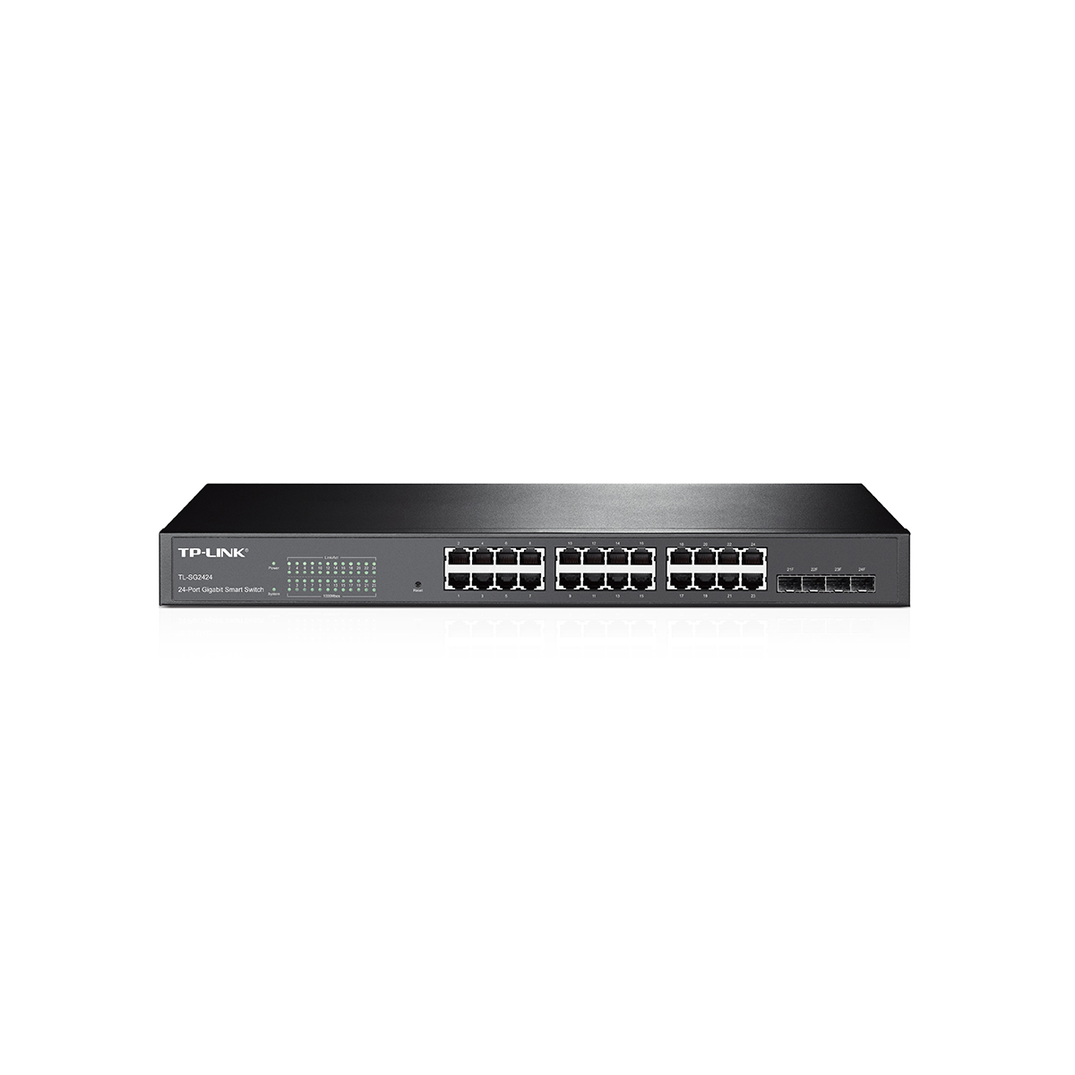 قیمت و خرید سوییچ شبکه 24 پورت + 4 پورت SFP تی پی لینک مدل TL-SG2424 | نت ران